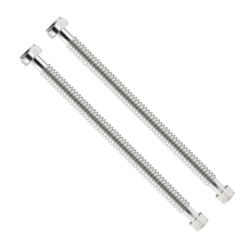 18inch Stainless Steel Corrugated Water Heater Connector Flexible for Female Iron Water Pipes Fitting, 3/4" FIP x 1" FIP, 18" Length (2 Packs) - style: 18"L/ 3/4x1"FIP