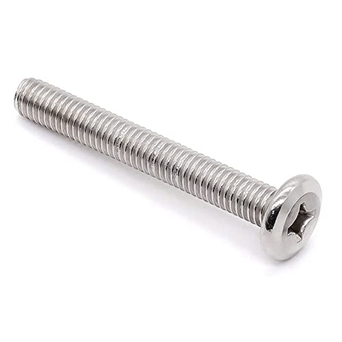 Glvaner (50 pcs) M4-0.7 x 35mm Binding Screws, Flat Round Head Phillips Drive Machine Screw 304 Stainless Steel 18-8 Full Thread, Furniture Screw Connection Bolt Screw - size: M4-0.7 x 35mm