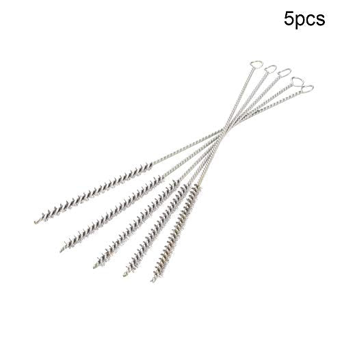 Utoolmart Steel Wire Cleaning Brush, Spiral Power Brush, 0.3-inch Diameter 12-inch Length, 5pcs - color: 5pcs, size: 0.8cm