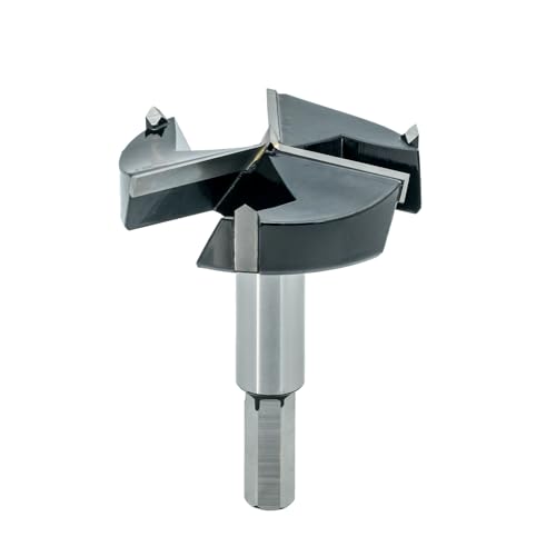 Forstner Drill Bit 2 Inch, Triple-Flute Carbide Tipped Forstner Bit for Hard Wood, Soft Wood, Veneered Plywood, Plastic, Drilling Hole Saw Woodworking Hinge Cutter Tool - style: 2 Inch