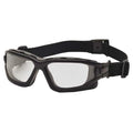 PYRAMEX I-Force Sporty Dual Pane Anti-Fog Goggle, Black Frame/Clear Anti-Fog Lens - color: Clear H2x Anti-fog Lens/ Black Frame