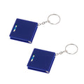 2Pcs Mini Keychain Tape, Measure with Square and Bubble Level Steel Ruler, 1meter Measuring Tape for Household Small Steel Tape Measure Keychain