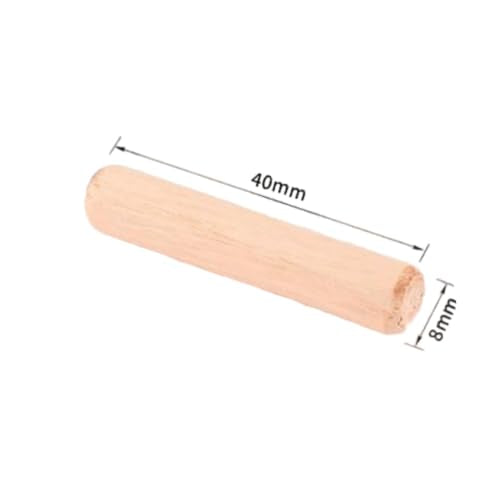 150Pcs Wooden Dowel Pins Kit 5/16x1-5/8 Inch Small Fluted Wood Dowels Pegs Hardwood Pin for Furniture Woodworking Crafts, Furniture, Door, DIY - size: 8mm x 40mm - 150PCS