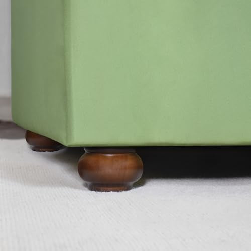 Furniture Legs, Wood Sofa Legs, Turned Couch Legs, MCM Round Furniture Feet for Dresser, Sideboard, Recliner, Coffee Table (Dark Brown, 2 inch) - size: 2 inch