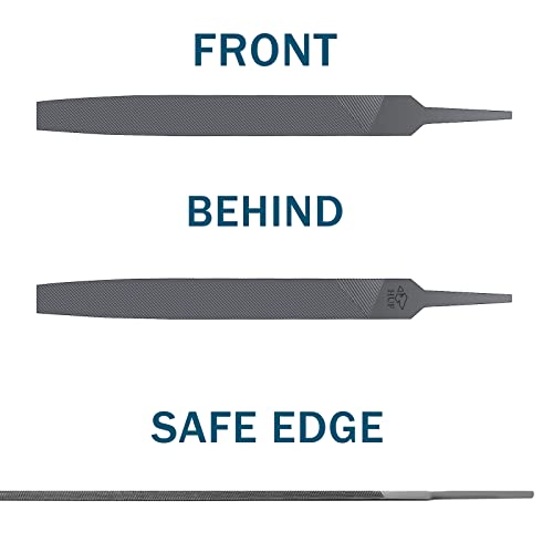 6-inch Flat Medium Cut File Double Cut Teeth High Carbon Steel Hand File Single Cut Hardened Without Handle Ideal for Wood, Metal, Plastic - style: 6-inch Rasp