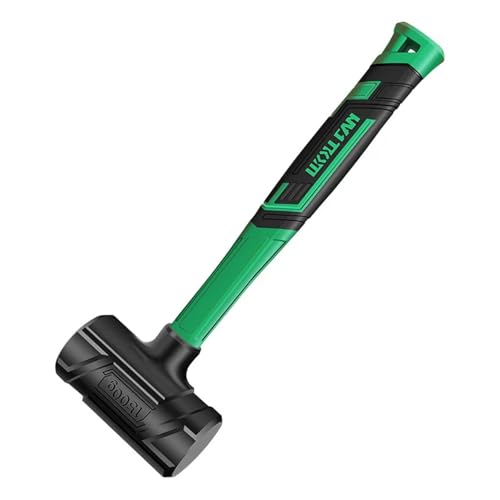 Dead Blow Hammer, Rubber Mallet with Non-Slip Grip, Marring Resistant (3LB) - size: 3LB