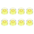 HARFINGTON 8pcs Circular Bubble Spirit Level 15x8mm Mini Round Bubble Spirit Level Little Measuring Layout Tools for TV Industrial Carpentry Picture Frame, Yellow/Red - color: Yellow/Red, size: 15x8mm
