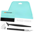 WRAPXPERT Wallpaper Tools, Smoothing Tools for Peel and Stick Wallpaper Applying, DIY Tool Kit for Contact Paper, Vinyl Backsplash, with Smoothing Squeegee, Felt Scraper, Edge Tool, Craft Knife - color: 01 Basic Kit
