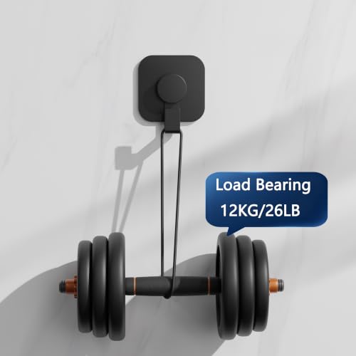 Aikzik 4 Pack Large Heavy Duty Wall Hooks - 26lb Max, Stainless Steel Adhesive Towel Hooks for Hanging Coat, Towel, Robe, Keys, Sticky Shower Hook for Door, Home, Bathroom, Kitchen, Office- Black - color: Black