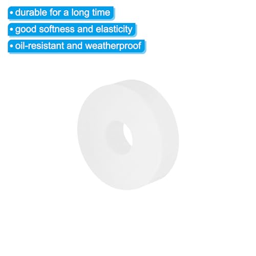 PATIKIL Silicone Rubber Flat Washer, 20 Pcs 0.71" OD x 0.24" ID x 0.2" Thickness Sealing O Ring Water Hose Gasket Assortment Kit Heat Resistant Washer for Plumbing Valve Machinery, White - size: 0.71" OD x 0.24" ID x 0.2" T