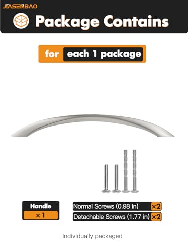 10 Pack Brushed Nickel Cabinet Pulls 7.56 Inch Arch Twisted Silver Handles Drawer Kitchen Cupboard Bathroom Dresser Cabinet Hardware Zinc Alloy - color: Brushed Nickel, size: 7.56 inch Hole Centers