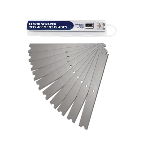 Unger 4” Professional Floor Scraper Replacement Blades, 10 Pack, Dual-Sided Adhesive Cleaning Supplies for Windows, Glass, Floors, Paint, Stickers, Gum Removal on Tile, Marble and High Gloss Surfaces - size: Replacement Blades