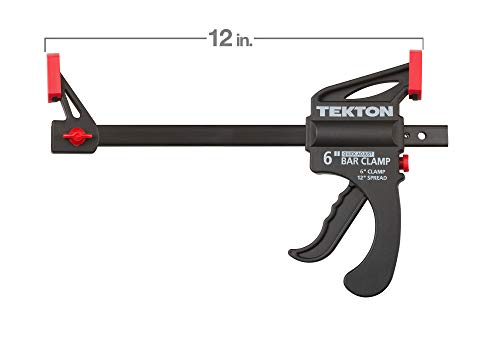TEKTON 6 Inch Ratchet Bar Clamp / 12 Inch Spreader Set, 2-Piece | CLP51506 - size: 6 in. / 12 in., style: 2 Pack