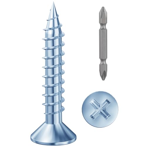 Wensilon # 4X1 (460PCS) Flat Head Galvanizing Wooden Screw # 3X25, Quick Metal self Tapping Flat Head - color: Galvanizing, size: #4x1"