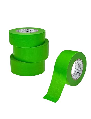KREFINISH Painters Tape for Car Paint Green No Residue Automotive Masking Tape for Automotive Painting - Heat Resistant for Paint Booth, 1.88 Inches x 60 Yards, 4 Rolls - size: 1.88in-4rolls