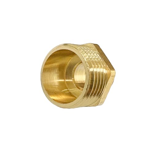 1/2" x 1/4" Male Threaded Hex Nipple Reducer Brass NPT Pipe Fitting Adapter Straight Connectors Pack of 2 - size: 1/2" x 1/4" -2 Pack