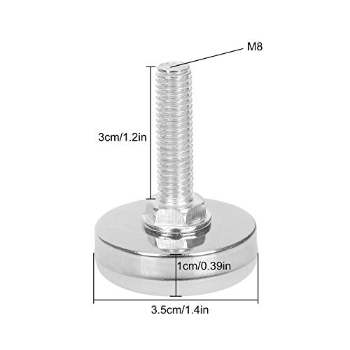 ZOEYES 16 Pack Adjustable Leveling Feet M8 5/16 inch Heavy Duty Furniture Levelers Adjustable Table Feet with T Nut Bolt for Chairs Cabinets Sofa Workbenches and Furniture Legs