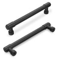 10 Pack 5 Inch(128mm) Kitchen Cabinet Handles Matte Black Cabinet Pulls Alloy Drawer Pulls Solid Cabinet Hardware - color: Matte Black, size: 5'' Hole Center(128mm)
