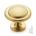 Ravinte Gold Cabinet Knobs Zinc Drawer Knobs, 1-1/4 Inch, 30 Pack - color: Brushed Brass