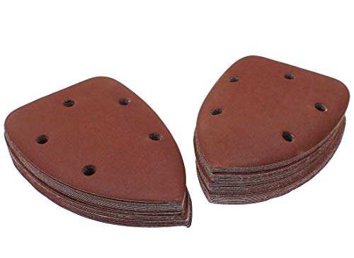 50 Pcs Mouse Detail Sander Sandpaper, 400 Grit, 5 Hole - size: 400 Grit - 50 Pcs