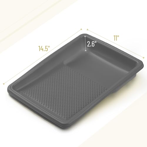 Bates- Paint Tray Liner, 9 Inch, 10 pcs, Grey Paint Pans Trays, Plastic Paint Tray, Roller Tray Liners - color: Gray, size: 10 Pack 9 Inch