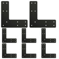 AOKLI 8 Pack 10" X10" Post to Beam Connector Bracket for 6x6 Brackets - style: 8 Pack L Shape（10X10）