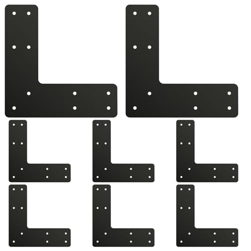 AOKLI 8 Pack 10" X10" Post to Beam Connector Bracket for 6x6 Brackets - style: 8 Pack L Shape（10X10）