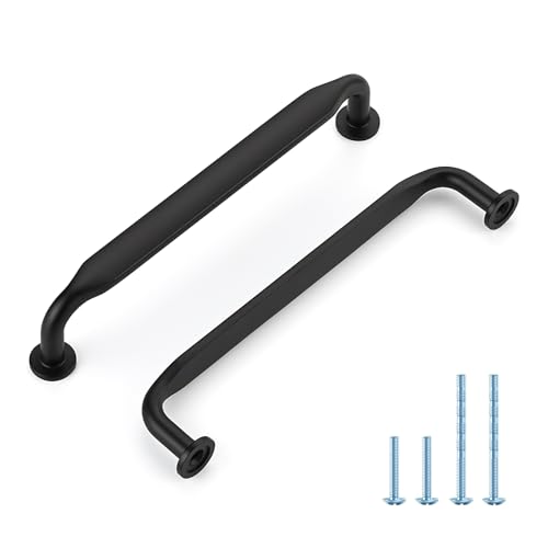 HOME EDIT Matte Black Solid Cabinet Handles & Pulls 5 Inch 10 Pack - color: Matte Black, size: 5 inches Hole Center