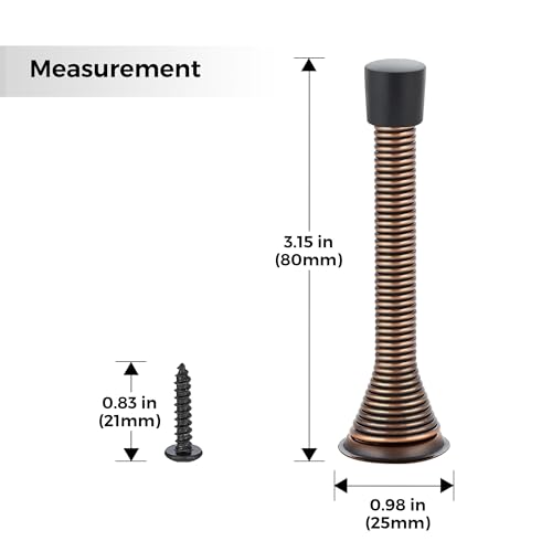 Ravinte Door Stoppers, 12 Pack Oil Rubbed Bronze Spring Door Stops - color: Oil Rubbed Bronze