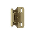 Amerock 1 Pair 1/4" Overlay Golden Champagne Partial Wrap Cabinet Hinge - color: Golden Champagne, size: 1/4 Inch (6 mm) Overlay