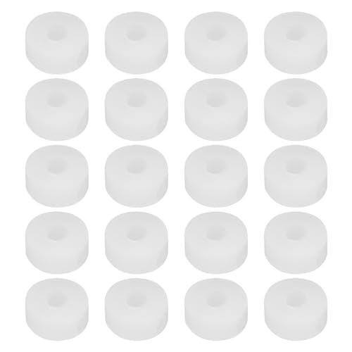 PATIKIL Silicone Rubber Flat Washer, 20 Pcs 0.98" OD x 0.31" ID x 0.39" Thickness Sealing O Ring Water Hose Gasket Assortment Kit Heat Resistant Washer for Plumbing Valve Machinery, White - size: 0.98" OD x 0.31" ID x 0.39" T