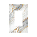 White Gray Gold Marble Light Switch Cover Decorative Wall Plate - color: 1 Gang Single Rocker
