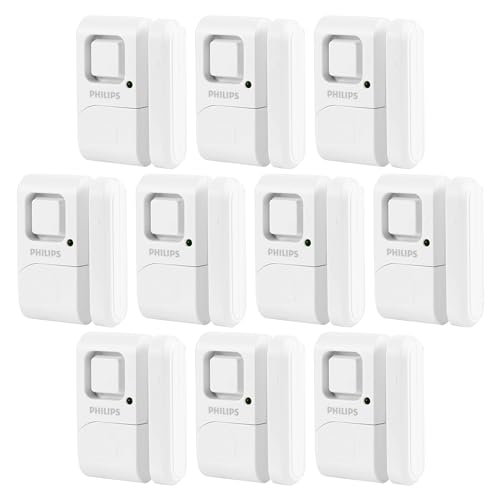 Philips Personal Security Window and Door Alarm, 10 Pack, Wireless Chime - size: 10 Pack