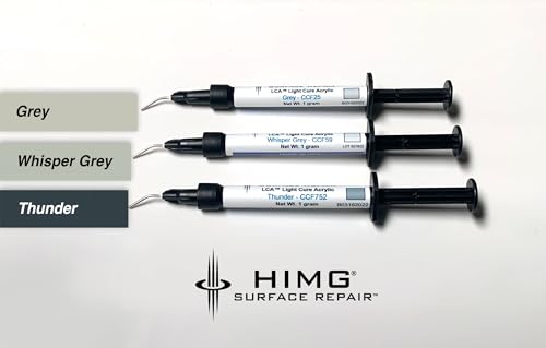 Grey Tones Upgraded Quartz Countertop Repair Kit, Granite Repair Kit, Chip Repair for Quartz, Granite, Marble, Corian, Porcelain, Acrylic, Edge Chips and More… by HIMG Surface Repair | Multi-shade grey repair kit designed to fix chips, nicks, and cracks o