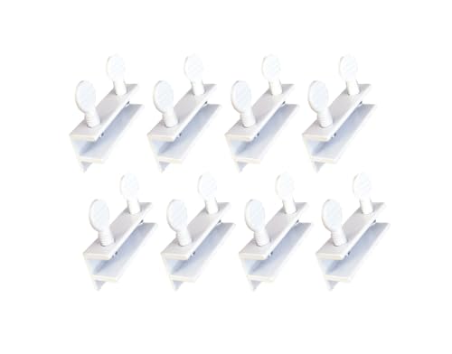 QCAA Sliding Window Security Lock, Child Proof Lock, Aluminum, White, 8 Pack, Made in Taiwan - color: White(3/8"), size: 8pack