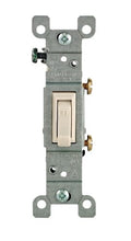 Leviton 15 Amp, 120 Volt, Toggle Framed Single-Pole AC Quiet Switch, Residential Grade, Grounding, 10-Pack, 1451-2TM, Light Almond - color: Light Almond, size: 10 Pack
