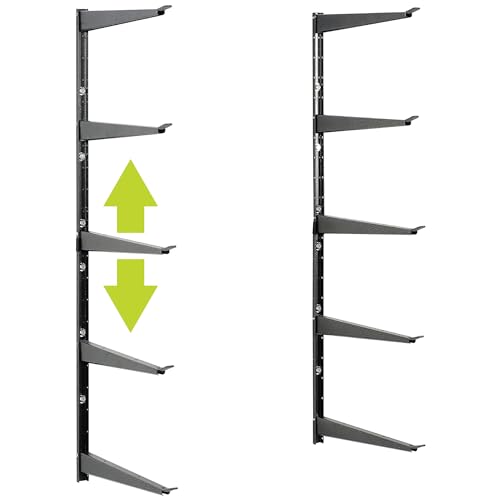 Delta Heavy Duty Lumber Storage Rack Cycle, Holds Up to 800 lbs - Easy to Install Wood Storage Rack with Fully Adjustable Arms - Steel Construction Storage Solution for Garage, Basement & Pantry - style: 16" Gray 5-Tier Heavy Duty Rack