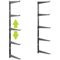 Delta Heavy Duty Lumber Storage Rack Cycle, Holds Up to 800 lbs - Easy to Install Wood Storage Rack with Fully Adjustable Arms - Steel Construction Storage Solution for Garage, Basement & Pantry - style: 16" Gray 5-Tier Heavy Duty Rack