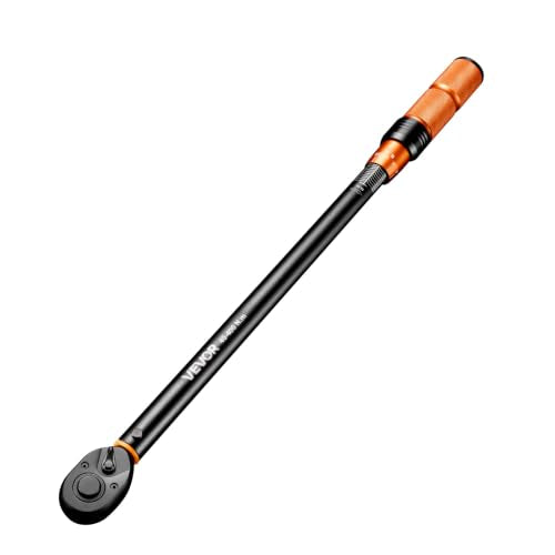 VEVOR Torque Wrench 1/2-inch Drive Click Torque Wrench ±3% High Precision, 29.4-294.1 lbf-ft / 40-400 N.m, Dual Scale Readings, with Extension Bar, Adapter and Storage Case, for Automotive Repair - size: 1/2" 3 PCS