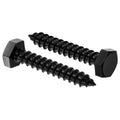 25 Pcs Hex Head Lag Screws 1/4" x1-1/2 SS 18-8 (304) Lag Bolts - color: Black, size: 1/4"x1-1/2"