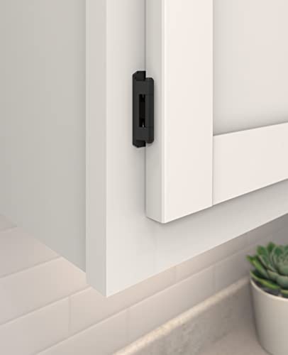 Amerock 1 Pair 1/2" Overlay Matte Black Partial Wrap Cabinet Hinge - color: Matte Black, size: 1/2 Inch (13 mm) Overlay
