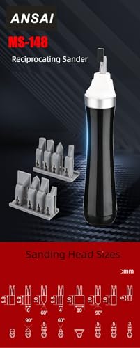 ANSAI Electric Reciprocating Sander, With 8pcs 3D Print ABS Head For Hobbies,Art,Miniature,figure polishing,sanding