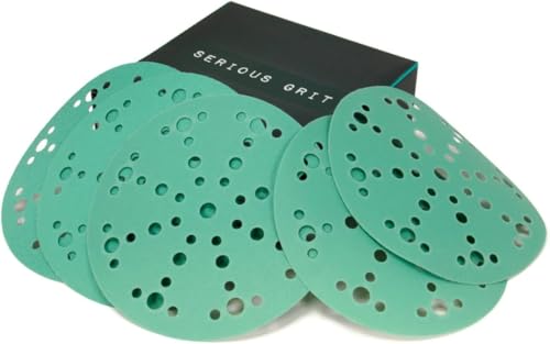 Serious Grit - 6-Inch 49-Hole Sanding Discs - P80-220 Assortment - 50 Pack - size: Mixed Grit