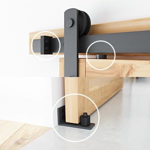 SMARTSTANDARD 8.2 FT Heavy Duty Sturdy Sliding Barn Door Hardware Kit,Black - size: 8.2 Feet