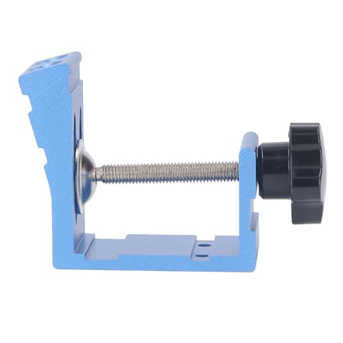 Pocket Hole Jig System, Durable Aluminum Alloy Drill Guide for Furniture Repair Woodworking Portable Pocket Joinery Kit with Drill Bit Stop Collar Screws Wooden and Plastic Plugs