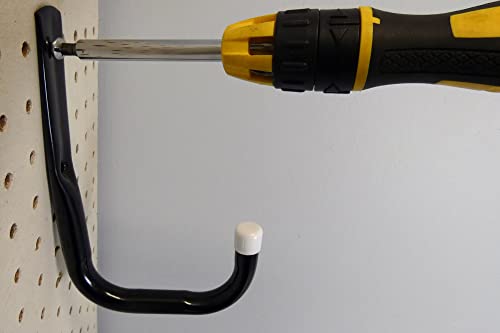 Shepherd Hardware 8089E Heavy Duty Steel 5-Inch Garage Storage Utility Hooks, 4 Pack, Black - color: Black, size: 5 Inch