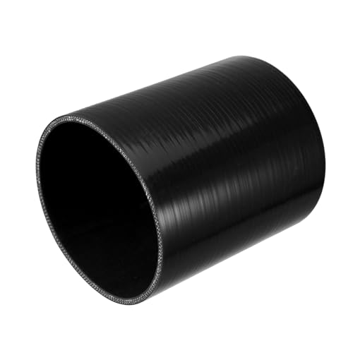 uxcell 5" ID 6" Length 4-Ply Reinforced High Temp Straight Coupler Silicone Reducer Hose Black for Car Intercooler Intake Piping - size: 5" ID