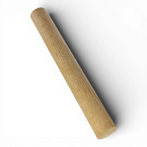 Red Oak Wooden Dowel Rod: 1-1/2 x 12 Inch (Pack of 1) - Kiln-Dried Unfinished Natural Hardwood Dowels for Crafts and Woodworking