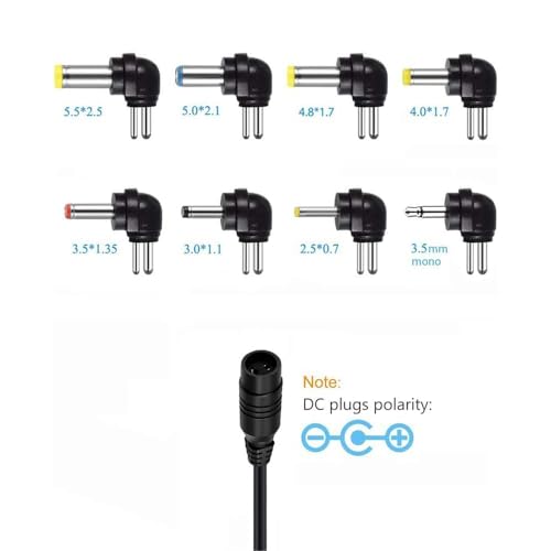 Belker 12W Universal 3V 4.5V 5V 6V 7.5V 9V 12V AC DC Adapter with 8 Tips