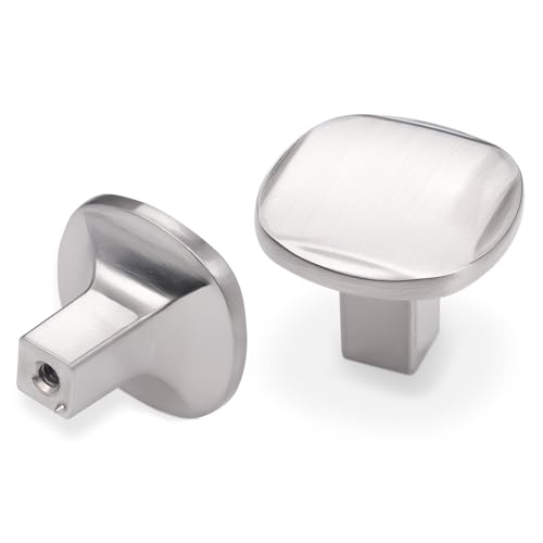 10 Pack Brushed Satin Nickel Kitchen Cabinet Knobs Drawer Knobs Kitchen Cabinet Hardware Zinc Alloy Handles Drawer Knobs Dresser Handles - color: Brushed Satin Nickel, size: Knob